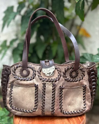 Bolsa Jamin Puech - Grife Francesa Couro Metalizado Luxo