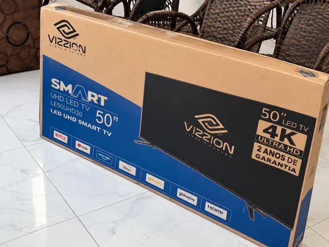 Tv smart 50 polegadas 4k com caixa e nota fiscal