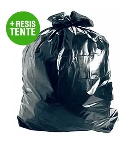 SACO DE LIXO RESISTENTE 150 LITROS 85X105CM 7 MICRAS PRETO PCT C/10 UNIDADES