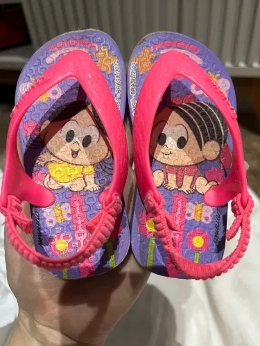 Chinelo de bebê turma da Mônica Ipanema