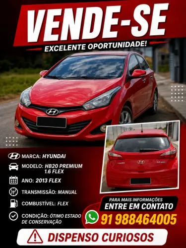 Hyundai HB20 Premium 1.6 Flex 16V Mec. 2013