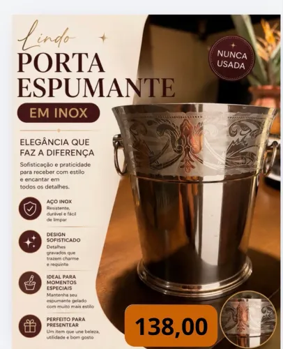 Lindo porta espumante com detalhe rendado