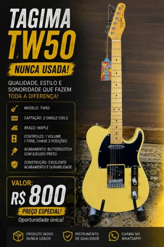 Guitarra tagima tw50 (usada apenas uma vez)