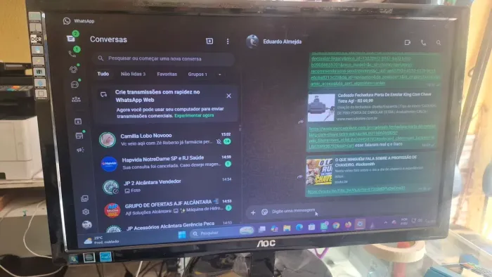 Monitor 20 aoc led ultra slin