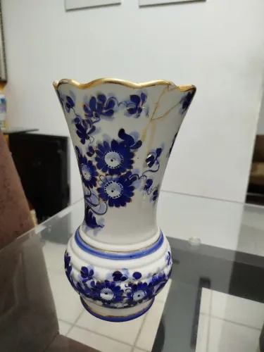 Vaso antigo Porcelana Zappi Floral - Para Restauro