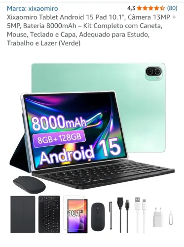 Tablet novo e completo na caixa