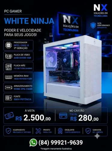 PC GAMER WHITE NINJA