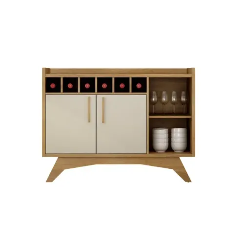Buffet Com Adega 2 Portas Clara 120 cm - Valdemóveis