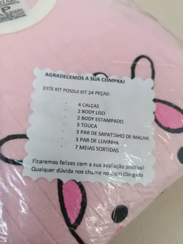 Kit de enxoval de bebê da marca Volitare P 100% Algodão com 24 peças Feminino