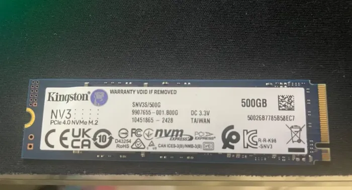 SSD Kingston NV3, 500GB, M.2 NVMe, PCle 4.0