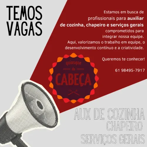 Auxiliar de cozinha para restaurante 
