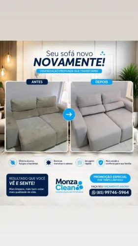 Limpeza e Higienização Profissional Sofá,cama, cadeira