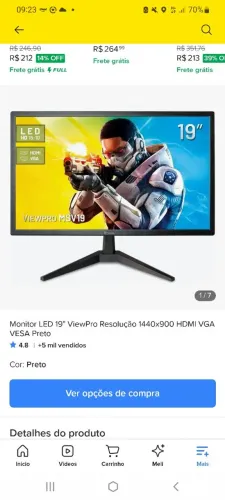 Monitor Gamer Novo