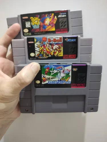 Lote cartuchos paralelos Snes funcionando.