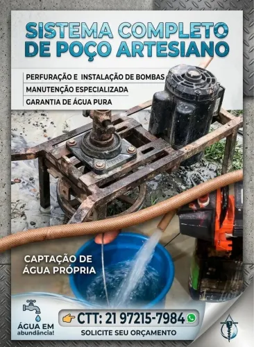 Fura se poço artesiano , limpeza e manutenção 