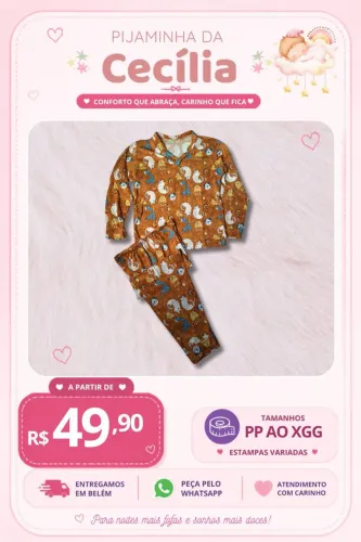 Pijama Infantil Várias Estampas