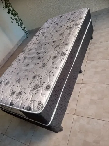 Cama Box Solteiro Colchão Integrado 1,88cx0,88lx0,48alt.