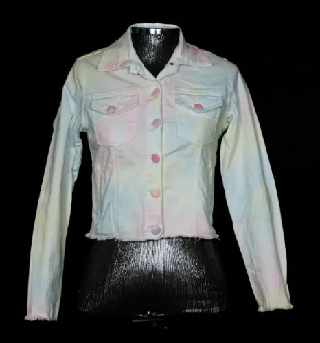 Jaqueta feminina sarja colorida tie dye - Veste PP - Ref. 5221