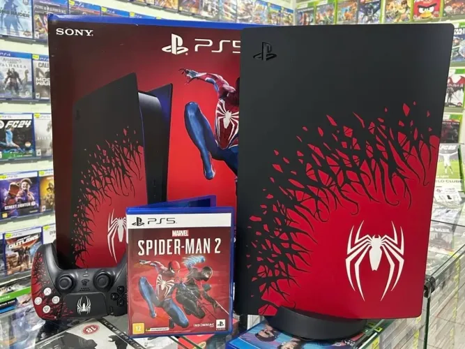 PlayStation 5 825GB Edição Limitada Marvel Spider-Man 2 Semi novo Conservado 