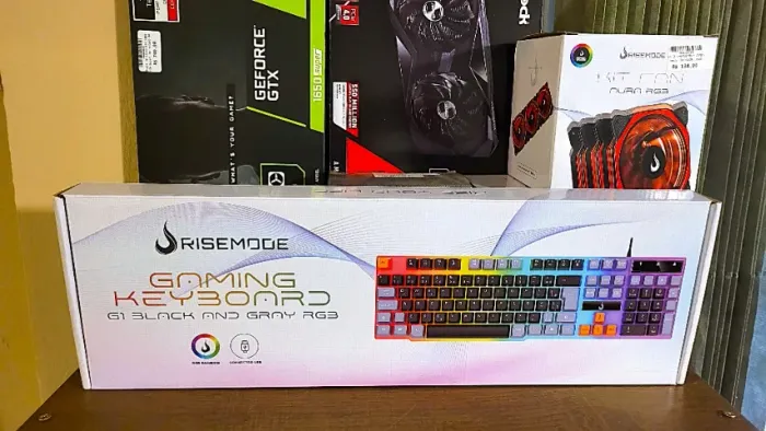 Teclado semimecânico gamer, novo, lacrado, Rise Mode G1, Rainbow!