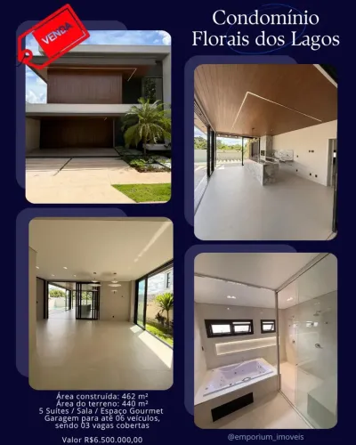 VENDA SOBRADO NO CONDOMÍNIO FLORAIS DOS LAGOS