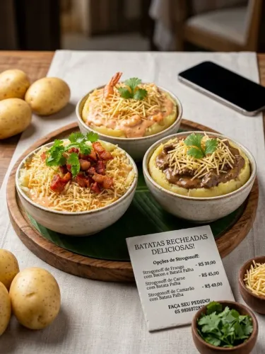 Batatas recheadas deliciosas 