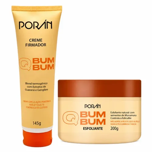 Kit Q BumBum Porán Esfoliante e Creme Firmador