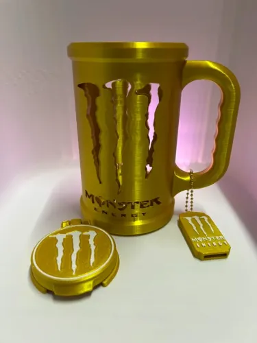 Caneca Monster (Kit com abridor e tampa)