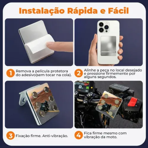 Suporte De Celular Para Moto Magnético Imã Forte Universal Seguro