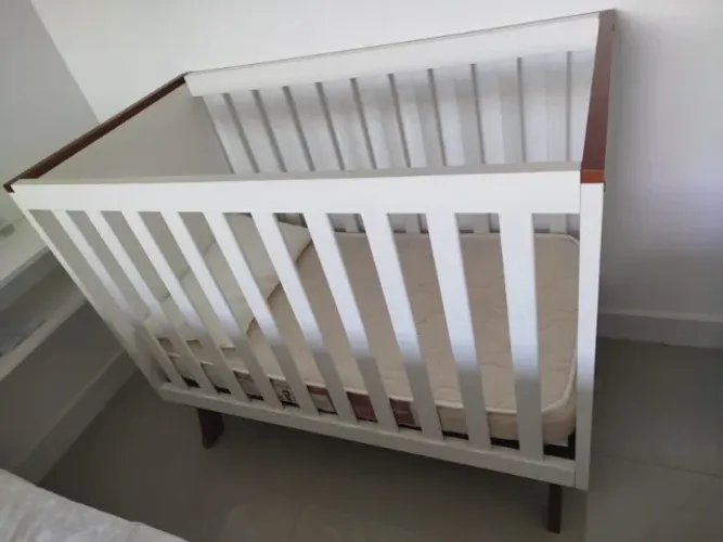 Berço Twin Branco/Jequitibá - Kartoon