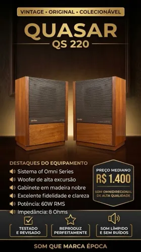 Caixas de Som Vintage, Quasar QS 220