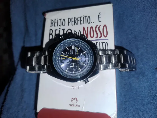Relógio Citizen 1 linha a prova d'água BLUE Angels pulseira de aço novo