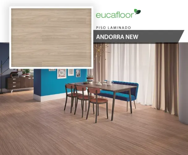 Piso Laminado Eucafloor Prime Click 12 anos de garantia 