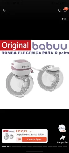 BOMBA TIRA LEITE BABUU ORIGINAL