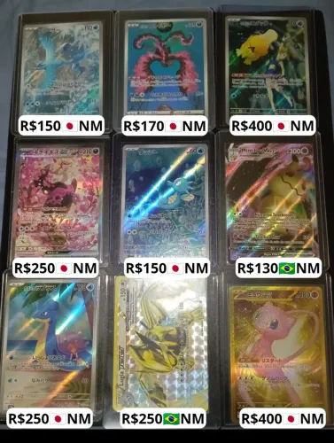 Lote de Cartas Pokémon muito raras originais em perfeito estado