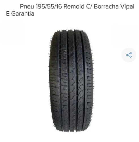 Pneu remolde 195/55/16 c/ borracha Vipal