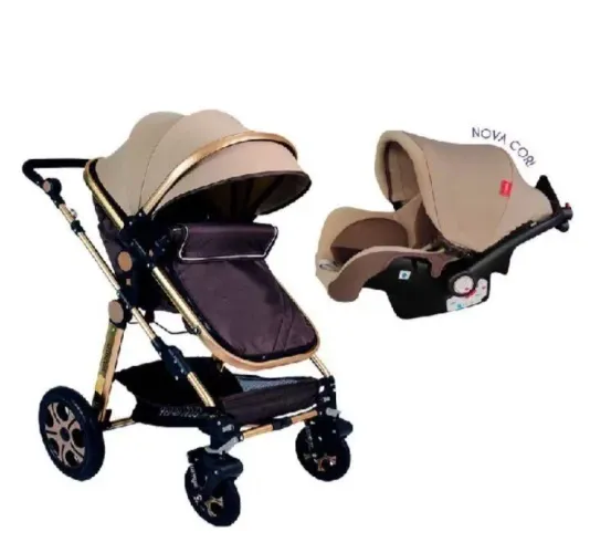 Carrinho de bebê mais bebê conforto luxo