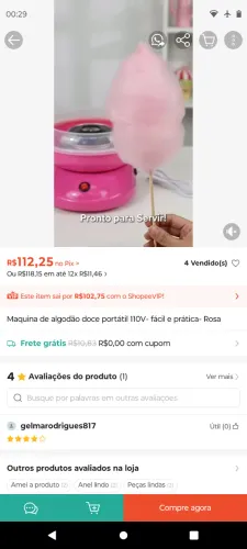 Máquina algodão doce