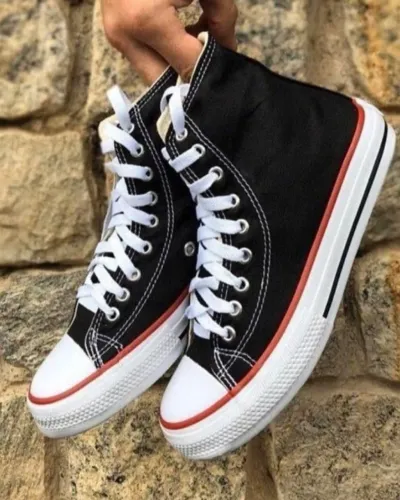 Bota Converse Preta Unissex Pronta Entrega
