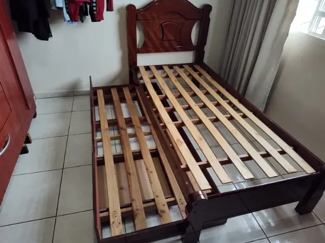 cama com auxiliar solteiro com gavetas