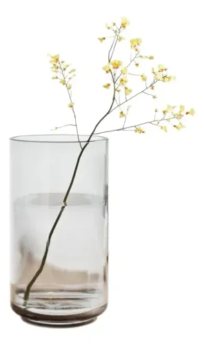 Vaso Umbra Layla 17,9cm Decorativo Floral Cinza