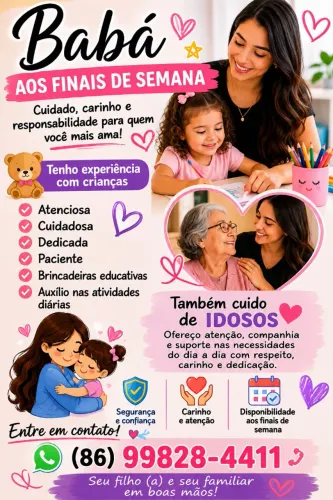 Babá folguista / cuidadora de idosos 