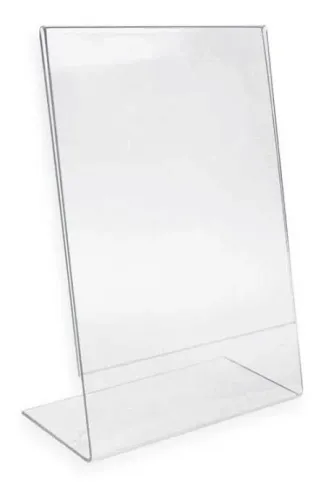 Display A4 em L acrílico cristal 2mm