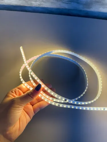 led 2m mangueira branco quente 110v com fonte - novo