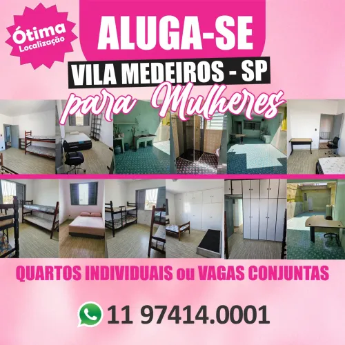 Alugo vagas compartilhadas para mulheres na Vila medeiros
