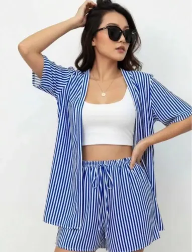 Conjunto Listradinho M novo