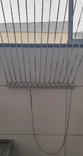 Varal de Teto com 15 varas de 1.20cnt