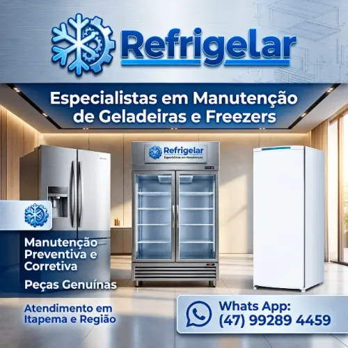 Refrigeração Refrigelar - geladeira, freezer, cervejeira, ilha e expositor de frios