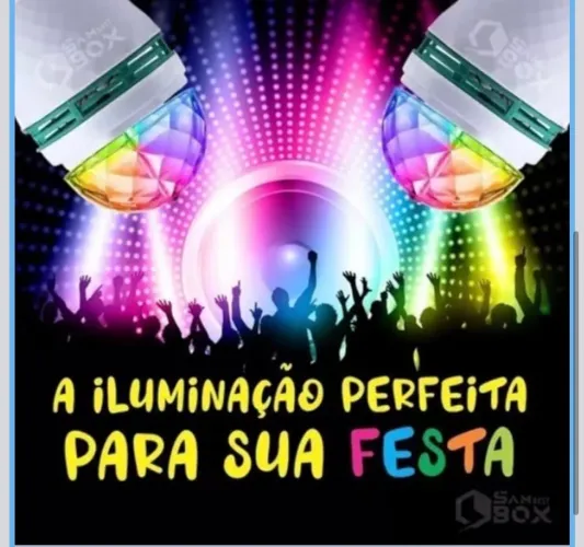 3 Lâmpadas Led Globo Colorida Rotativa Giratória Festa Boate