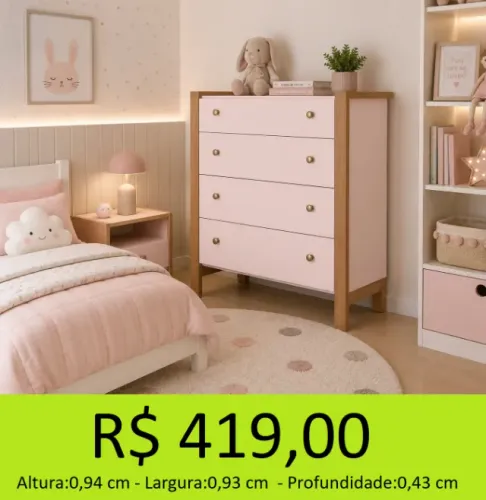 comoda infantil lançamento - a pronta entrega 